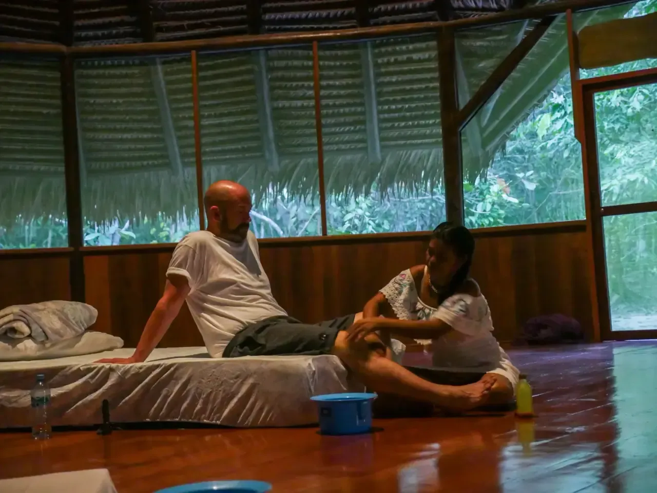 Life at Ayaselva — a moment from the jungle, the maloka, or a retreat.