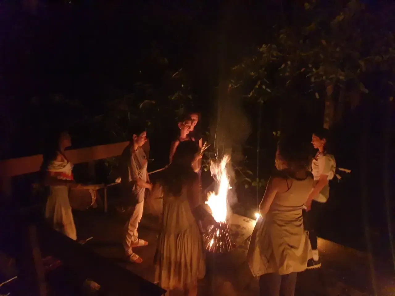 Life at Ayaselva — a moment from the jungle, the maloka, or a retreat.