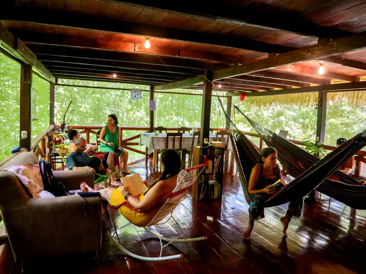 Life at Ayaselva — a moment from the jungle, the maloka, or a retreat.